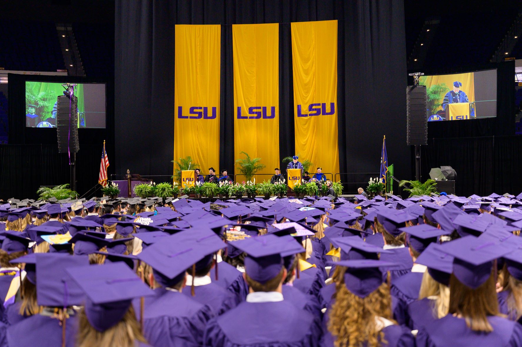 LSU Graduation Ceremony Audience at graduation ceremony