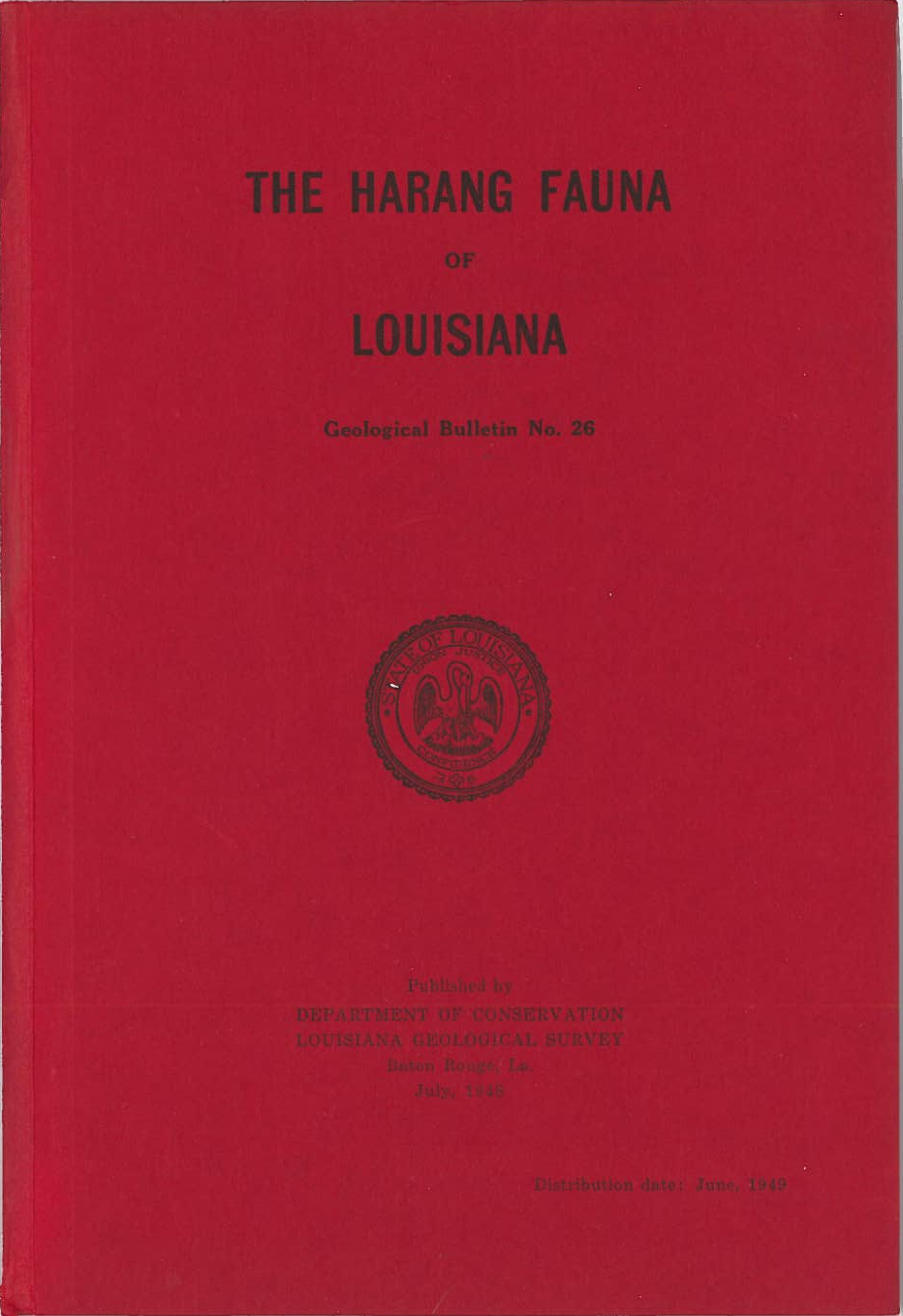 The Harang Fauna of Louisiana