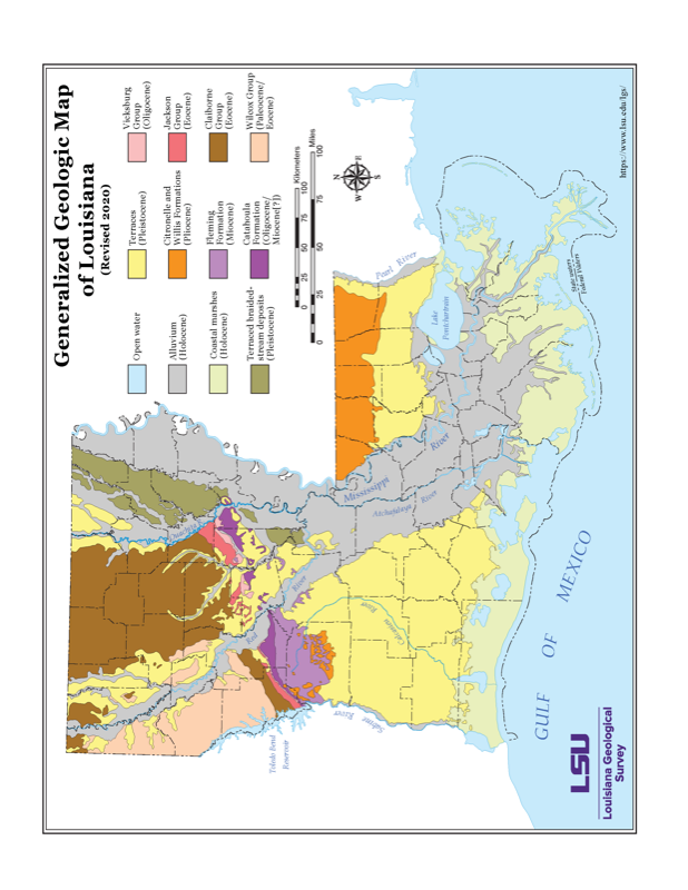 Louisiana Generalized Geology.