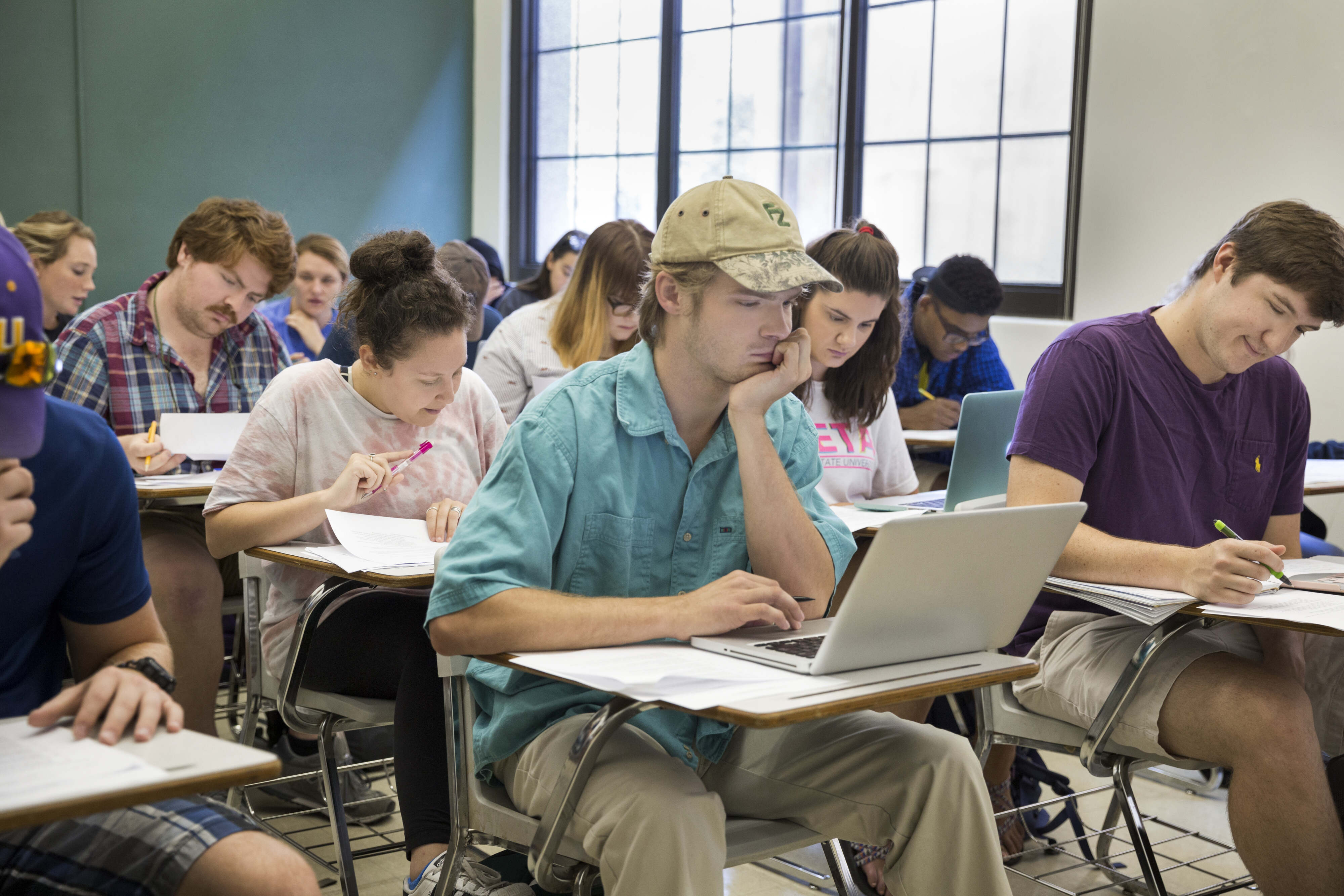 student in a class